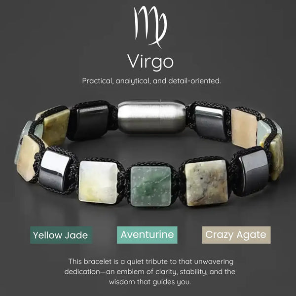 Virgo Zodiac Bracelet – Precision, Clarity & Grounded Wisdom Ruled By Mercury