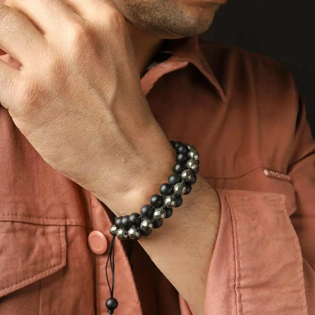 Shop Men pyrite agate bracelet