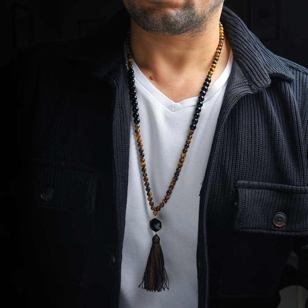 Predominant Allure Spiritual Tiger Eye Obsidian Mala