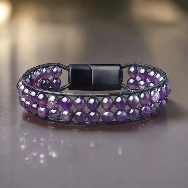 Amethyst wristband men