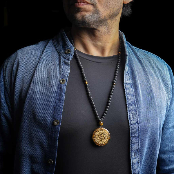 Staggering Rise Of Fortune 108 Sriyantra Tiger Eye Lava Mala